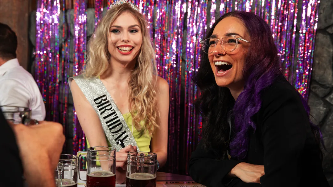 Guests celebrating at a Phoenix murder mystery party